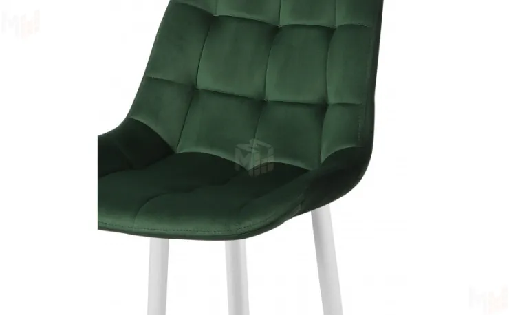 Полубарный поворотный стул Эйден Confetti deep forest/белый