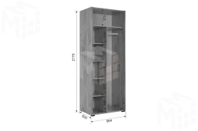 Шкаф двухдверный Адам  крафт золотой/белое дерево