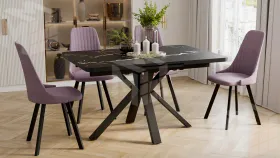 Стол обеденный Хэмптон Тип 1 черный мрамор