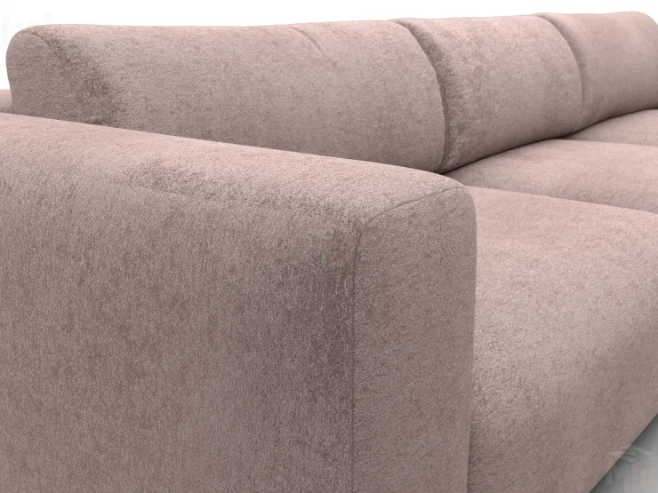 Диван угловой Лига-066 НПБ Лонг угол правый ( TOWER 05 бежевый )