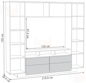 Гостиная Румба Шкаф комбинированный 03.272