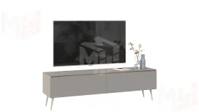 Тумба ТВ Глосс  с опорами - СМ-319.03.011 Баттл Рок, Стекло Светлый Stone(St)