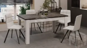 Стол обеденный Ванкувер тип 1  Белый, Ателье темный