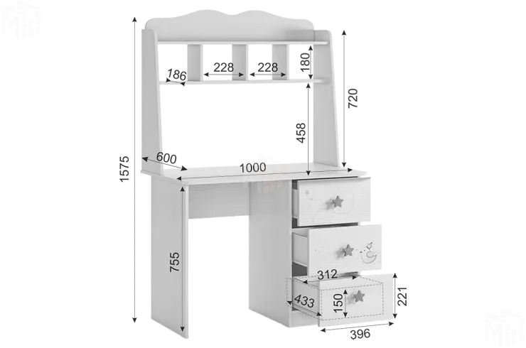 Стол Чудо белый рамух