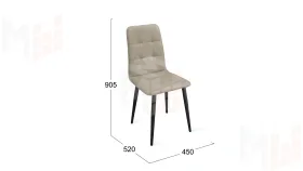 Стул Аспен К1С Черный муар, Велюр Confetti Smoke