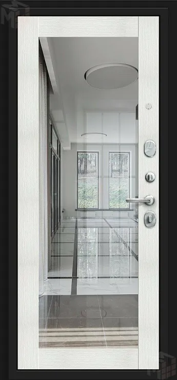 Входная металлическая дверь Флэт Kale  Almon/Bianco 