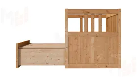 Кровать-кушетка из массива КЫМОР 80*200 светло-коричневый