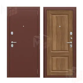 Входная металлическая дверь Тайга-7 Антик Медный/Каштан