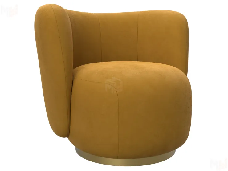 Кресло Лига-072 ( велюр BRUT 10 желтый )