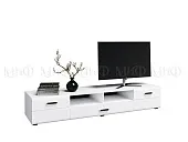 Тумба ТВ Ненси NEW (белый/белый глянец)
