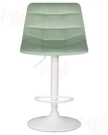 Стул барный DOBRIN TAILOR WHITE (пудрово-мятный велюр (MJ9-87))