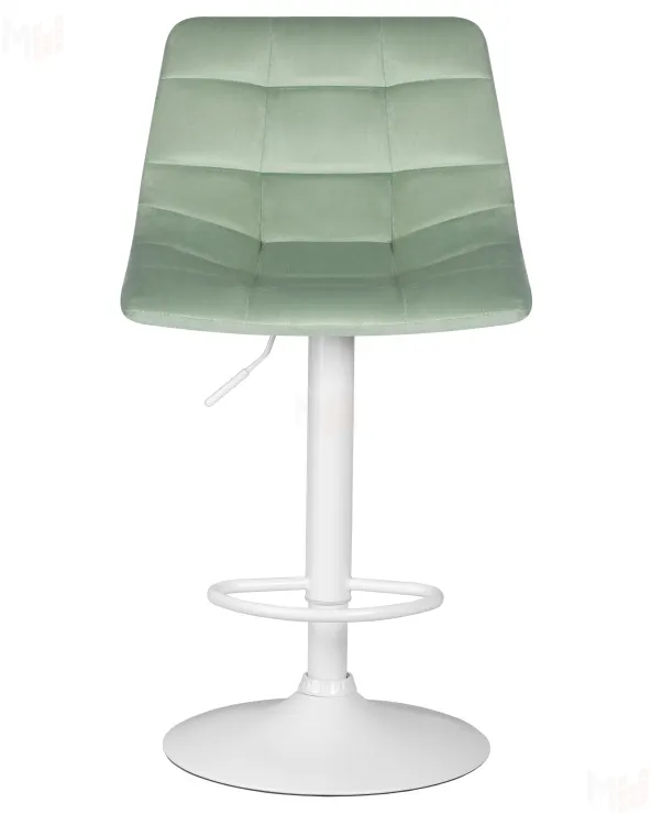 Стул барный DOBRIN TAILOR WHITE (пудрово-мятный велюр (MJ9-87))