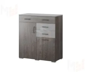 Комод Теана (ясень анкор темный/мрамор лайт)