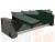 Диван прямой Дубай Лайт полки слева ( Зеленый\Коричневый )