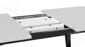 Стол обеденный Равенна Тип 1 Черный муар, Белый бетон