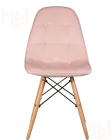 Стул обеденный DOBRIN BENNET (ножки светлый бук, пудрово-розовый велюр (HLR-39))