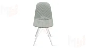 Стул Шерри К3 Белый матовый, Велюр Confetti Silver