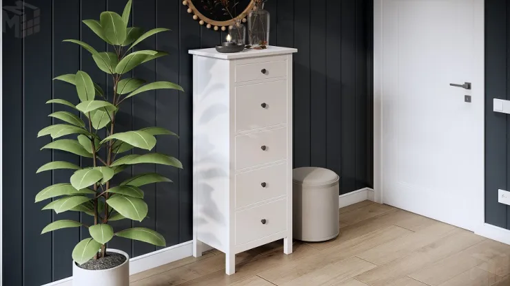 Комод Кымор 5 ящиков белый