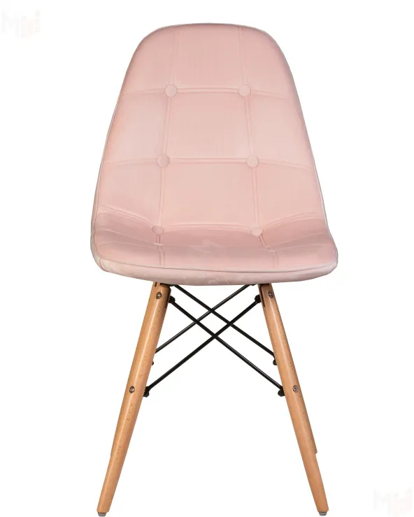 Стул обеденный DOBRIN BENNET (ножки светлый бук, пудрово-розовый велюр (HLR-39))