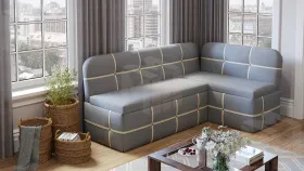 Кухонный уголок Майами со спальным местом (рогожка сине-бежевая)