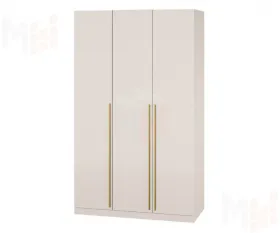 Шкаф 3-х створчатый Николь 23 Кашемир/Ручки-сатиновое золото