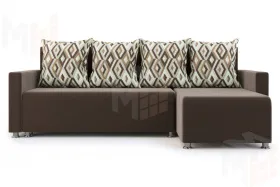 Угловой диван Челси (коричневый/узор)