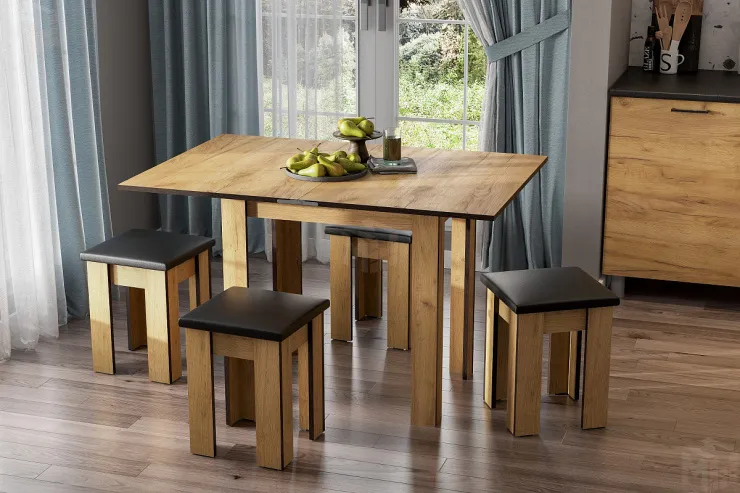 Стол обеденный СО 3 (Раскладной) Дуб золотой