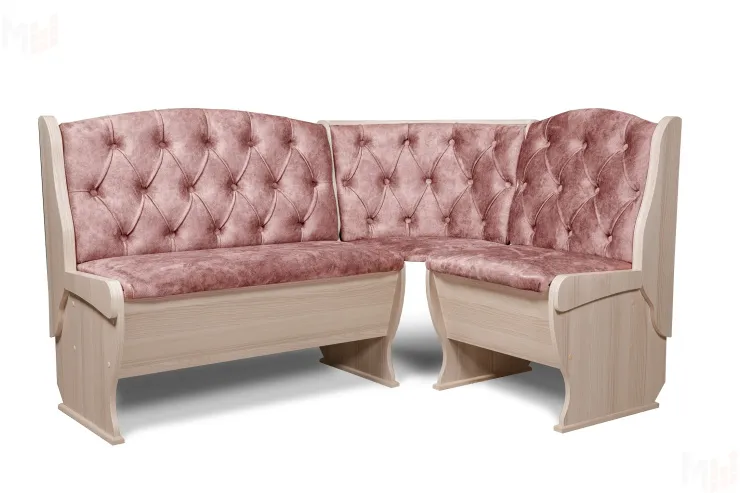 Кухонный уголок Орхидея Люкс (ясень/велюр Коралл)