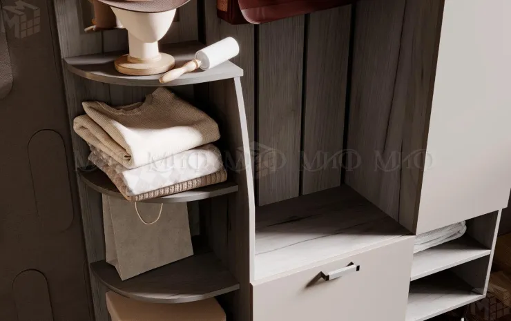 Прихожая Лика-2 (дуб крафт серый/кашемир)