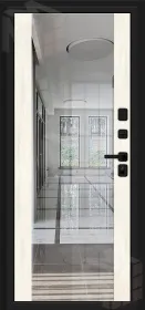 Входная металлическая дверь Лайнер-3 Total Black/Off-white