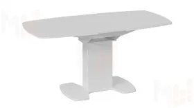 Стол обеденный Портофино - СМ(ТД)-105.02.11(1) Белый глянец, Стекло белое