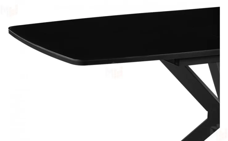 Стол раскладной стеклянный Твин Лофт 130 Чёрный