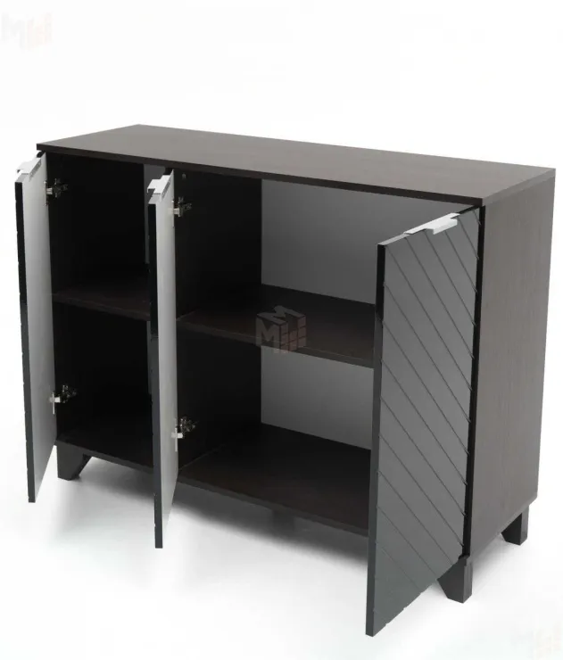 Комод Стокгольм (венге/черный матовый)