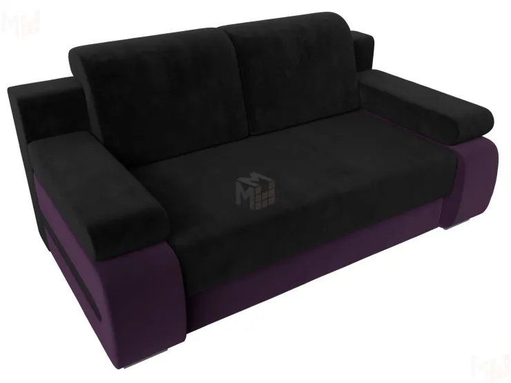 Диван прямой Денвер (Черный\Фиолетовый)