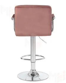 Стул барный DOBRIN KRUGER ARM (пудрово-розовый велюр (MJ9-32))