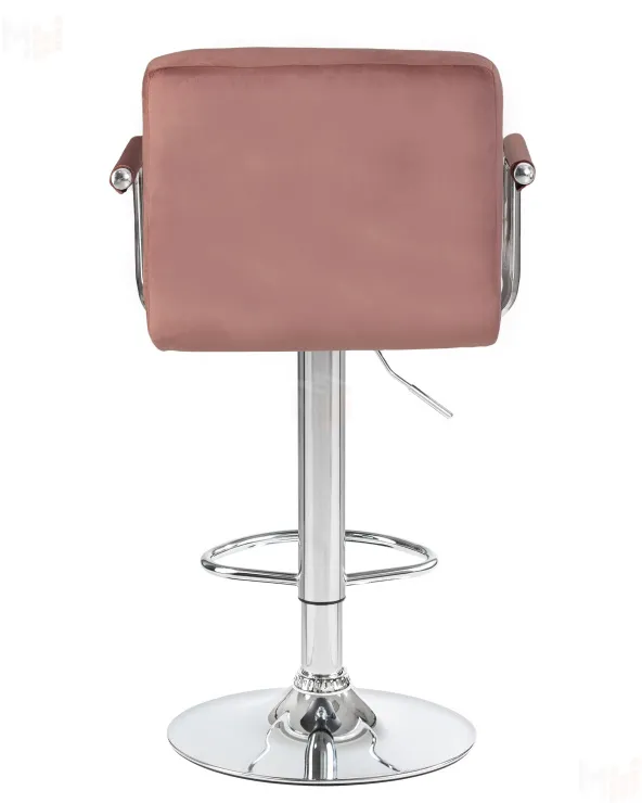 Стул барный DOBRIN KRUGER ARM (пудрово-розовый велюр (MJ9-32))