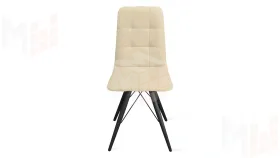 Стул Аспен К3 Черный муар, Велюр Confetti Cream