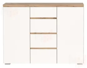 Комод  ГРЕТТА 2С4Я Крафт золотой-Белый