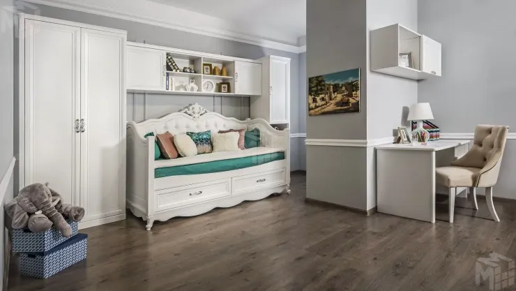 Диван кровать Мишель белый матовый