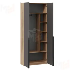 Шкаф для одежды с 2 глухими дверями Порто - СМ-393.07.223 Графит