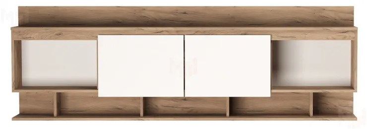 Антресоль  ГРЕТТА 2000  Дуб  Крафт золотой-Белый