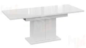 Стол раздвижной Детройт Тип 2 Белый, Стекло Белый глянец
