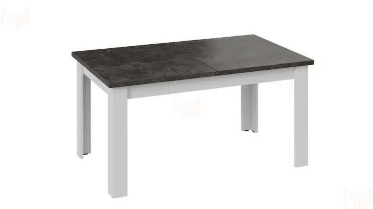 Стол обеденный Ванкувер тип 1  Белый, Ателье темный