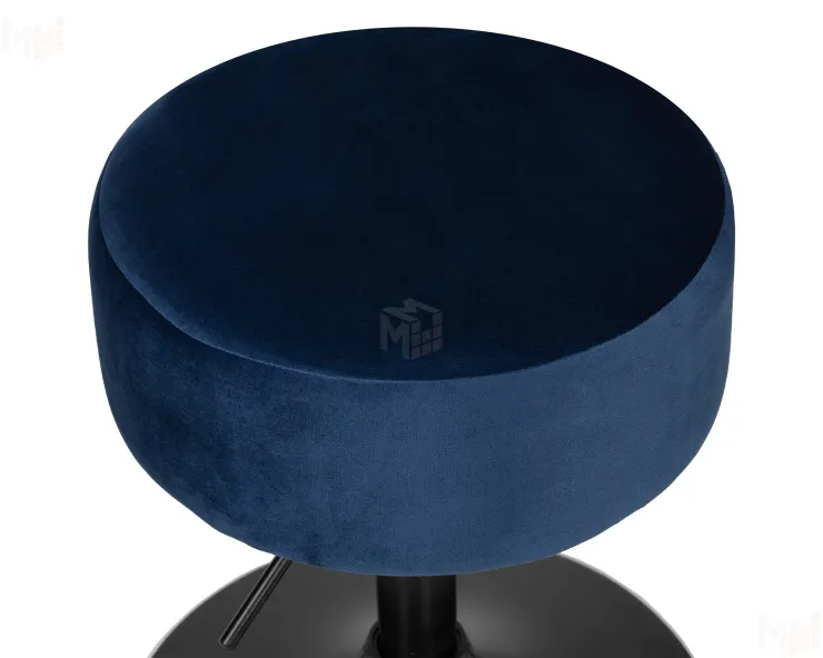 Пуф DOBRIN DANNY BLACK (синий велюр (MJ9-117))