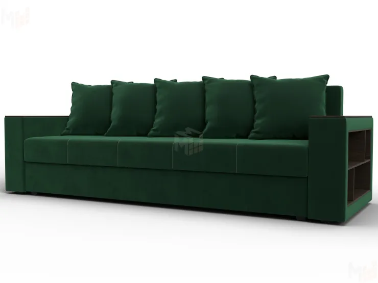 Диван прямой Дубай Лайт ( SEVEN 626 зеленый )