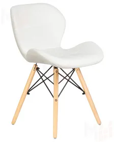 Стул обеденный DOBRIN BUTTERFLY (ножки светлый бук, цвет сиденья белый)
