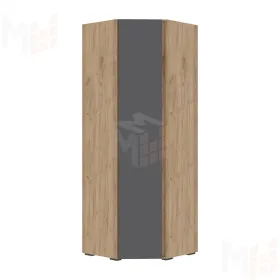 Шкаф угловой Хелен ШК 04 дуб крафт золото - серый графит