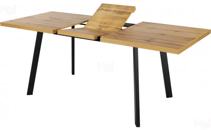 Стол раскладной Лаки Лофт 140 Дуб Вотан/Черный