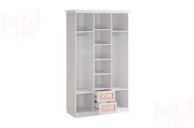 Шкаф трехстворчатый с ящиками и зеркалом Алиса