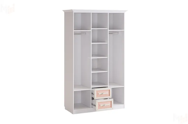 Шкаф трехстворчатый с ящиками и зеркалом Алиса